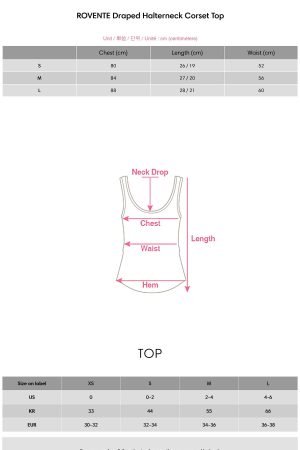 ROVENTE Draped Halterneck Corset Top