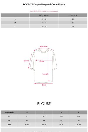 ROVENTE Draped Layered Cape Blouse