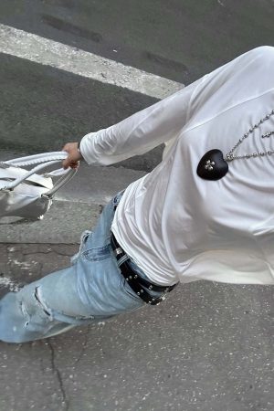 ROVENTE Draped Open Back Long Sleeve Top with Adjustable Strap