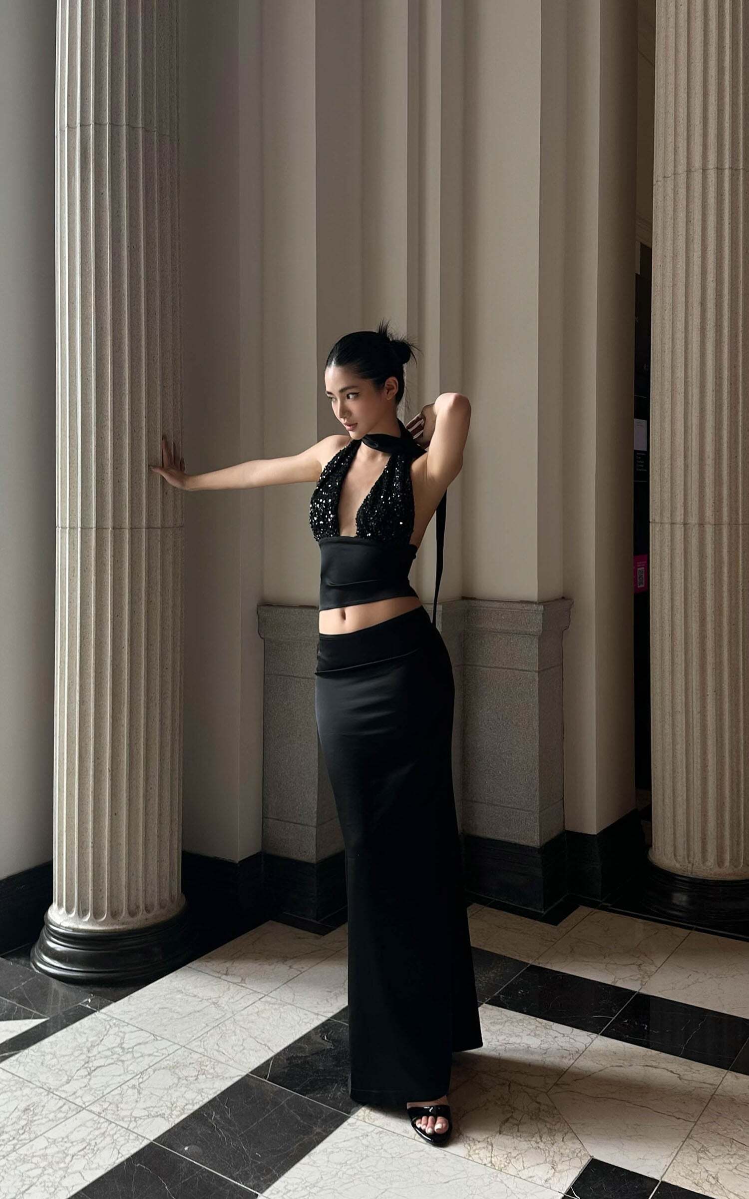 ROVENTE Draped Waistband Maxi Skirt ROVENTE Draped Waistband Maxi Skirt