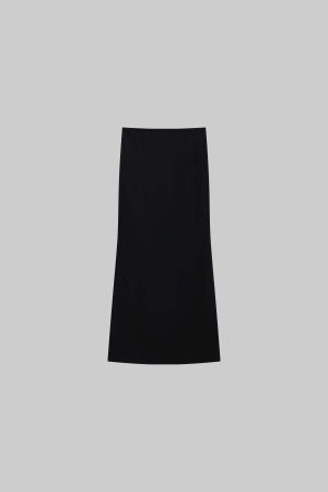 ROVENTE Draped Waistband Maxi Skirt