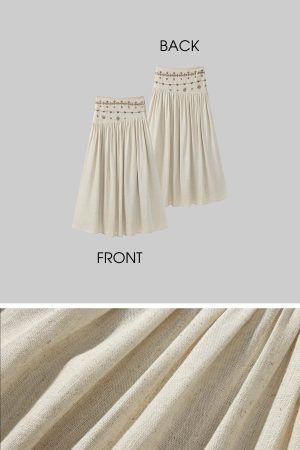 ROVENTE Embellished High Waist Maxi Skirt