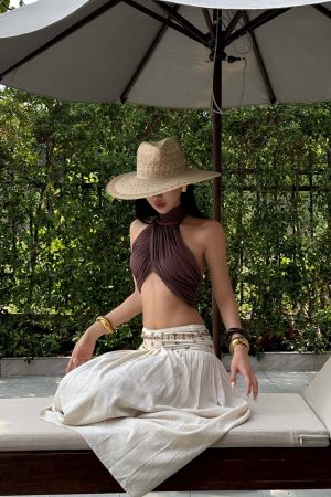 ROVENTE Embellished High Waist Maxi Skirt