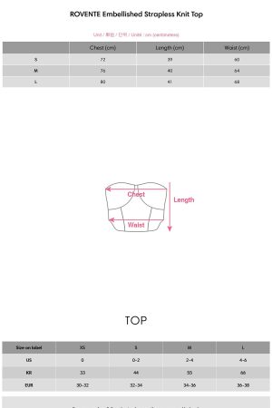 ROVENTE Embellished Strapless Knit Top