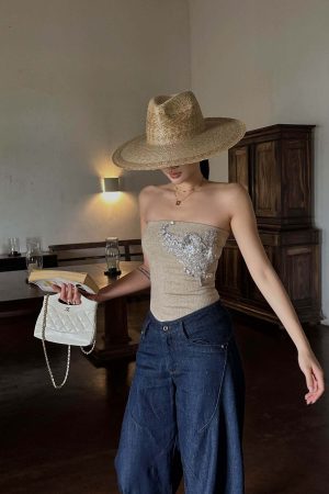 ROVENTE Embellished Strapless Knit Top