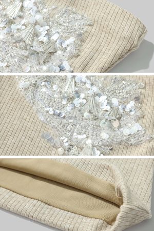 ROVENTE Embellished Strapless Knit Top