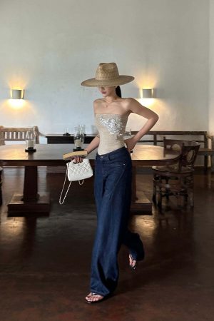 ROVENTE Embellished Strapless Knit Top