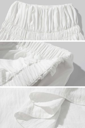 ROVENTE Gathered Cotton Maxi Skirt