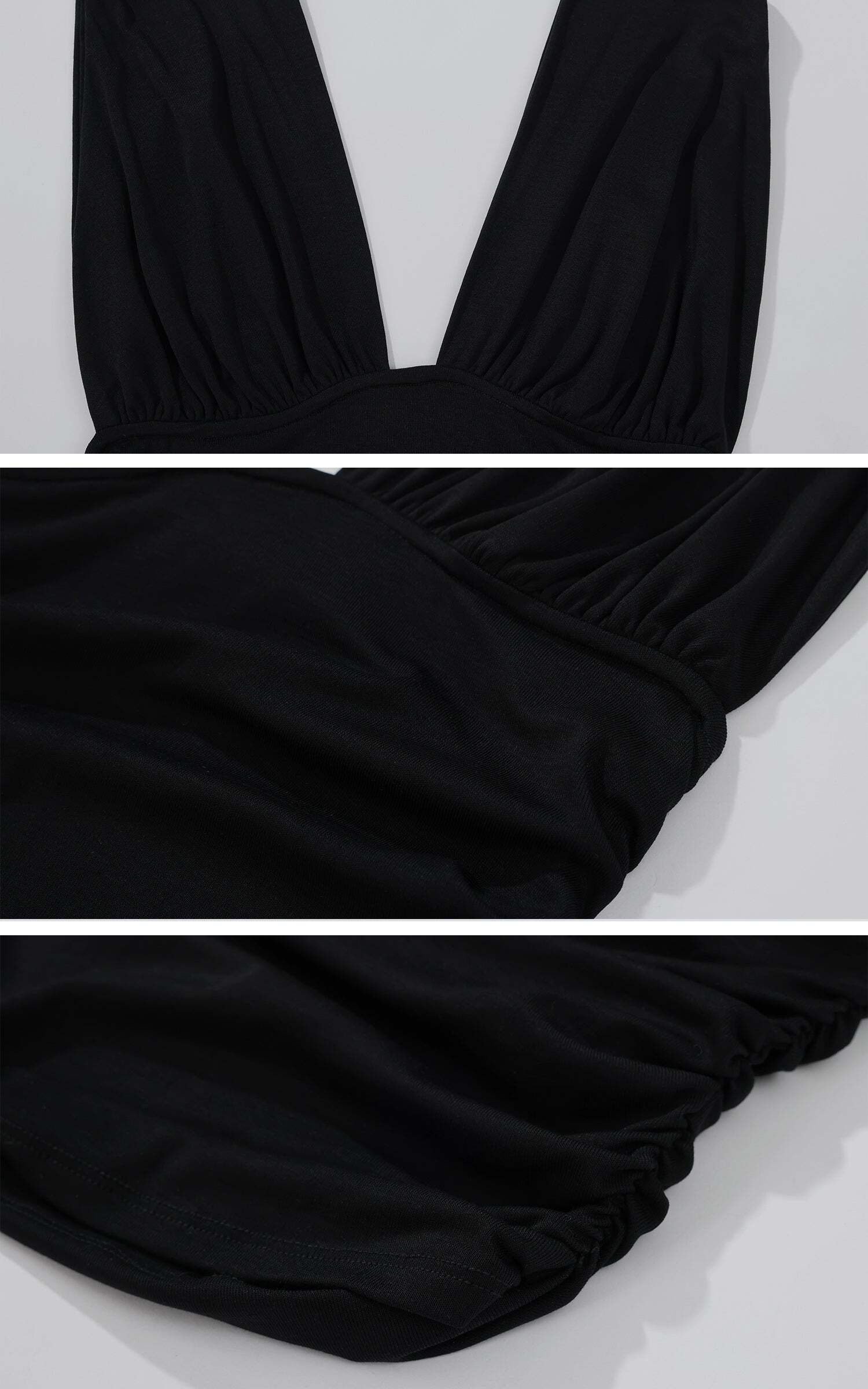 ROVENTE Gathered Tank & Mini Shorts Set in Black ROVENTE Gathered Tank & Mini Shorts Set in Black