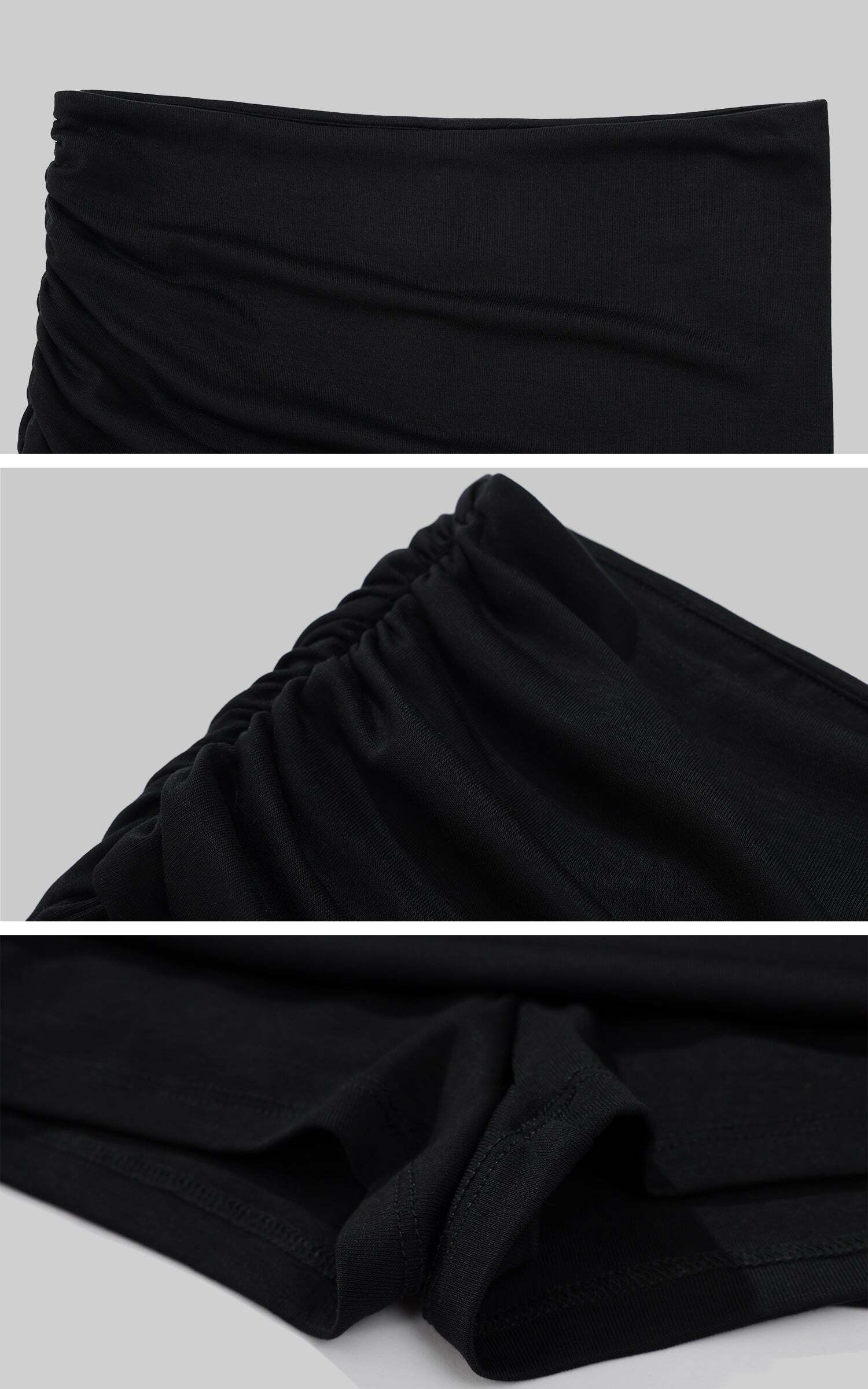 ROVENTE Gathered Tank & Mini Shorts Set in Black ROVENTE Gathered Tank & Mini Shorts Set in Black