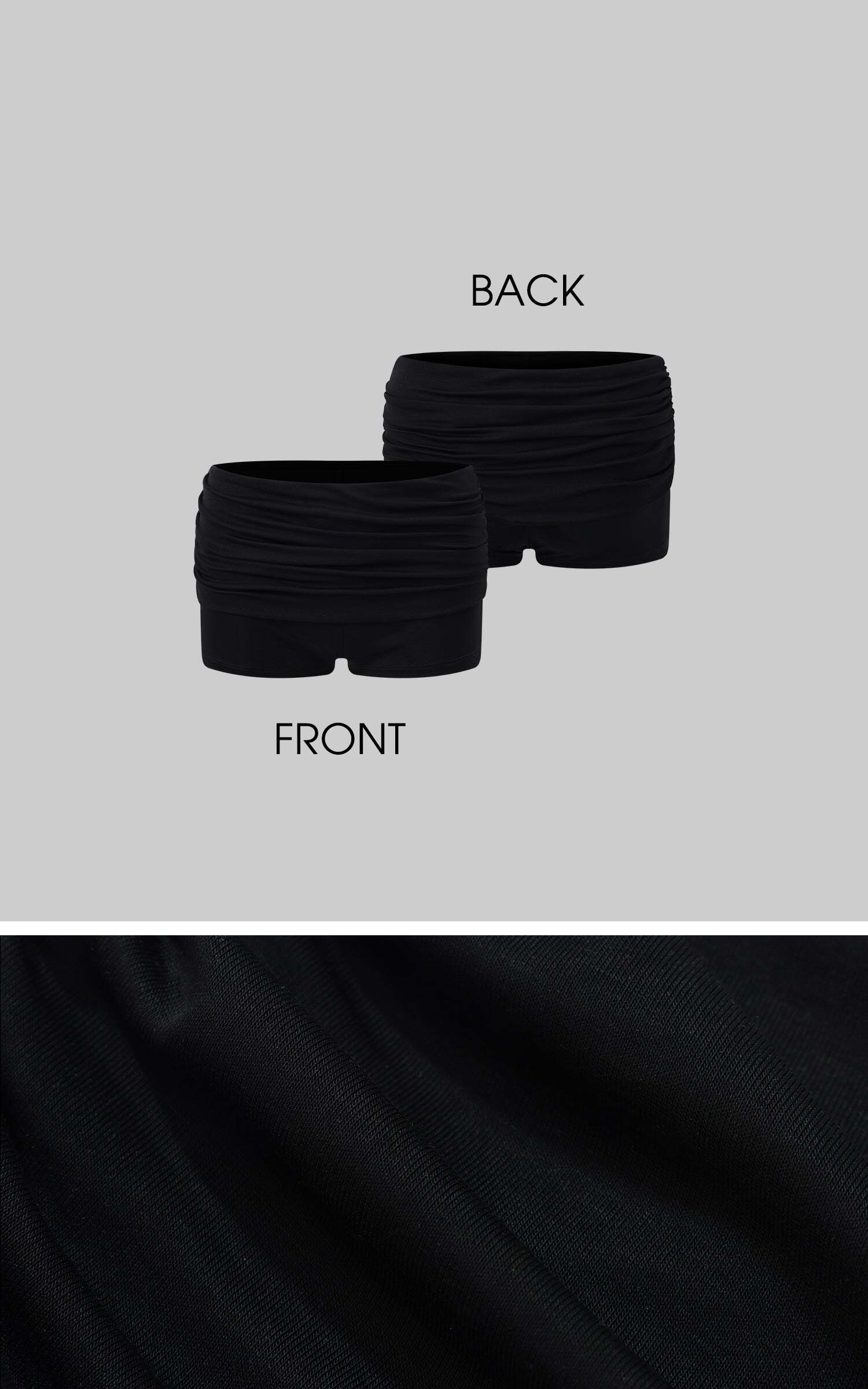 ROVENTE Gathered Tank & Mini Shorts Set in Black ROVENTE Gathered Tank & Mini Shorts Set in Black