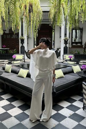 ROVENTE High-Waisted Wide-Leg Pants