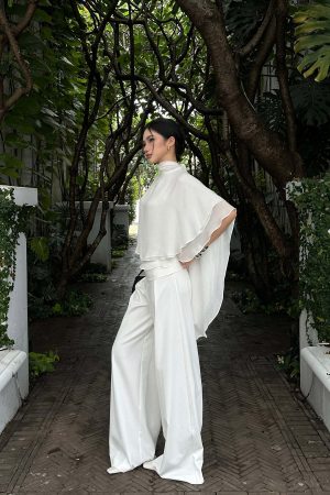 ROVENTE High-Waisted Wide-Leg Pants