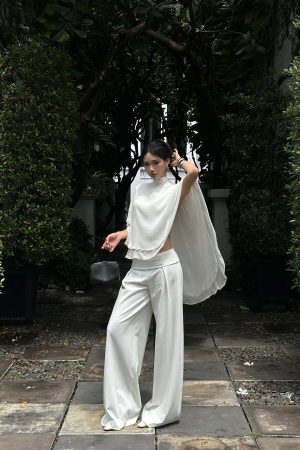 ROVENTE High-Waisted Wide-Leg Pants