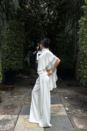 ROVENTE High-Waisted Wide-Leg Pants