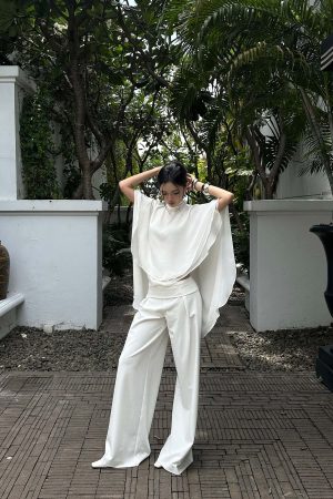 ROVENTE High-Waisted Wide-Leg Pants