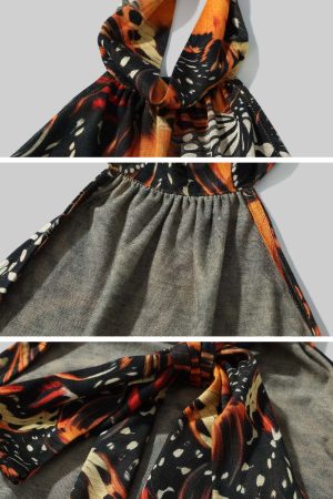 ROVENTE Inferno Wings Backless Tie Halter