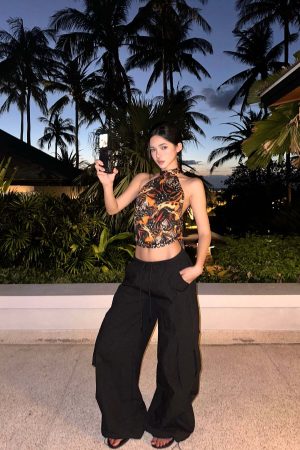 ROVENTE Inferno Wings Backless Tie Halter