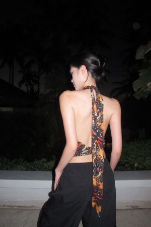 ROVENTE Inferno Wings Backless Tie Halter