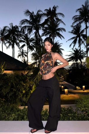 ROVENTE Inferno Wings Backless Tie Halter