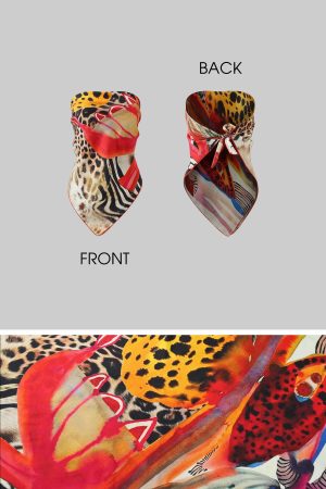 ROVENTE Jungle Bloom Backless Scarf Top