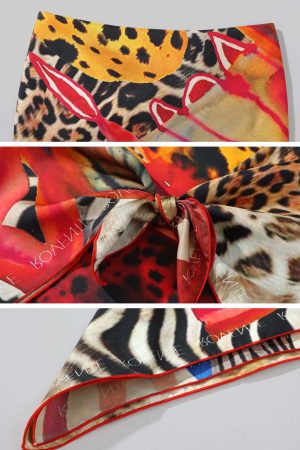 ROVENTE Jungle Bloom Backless Scarf Top