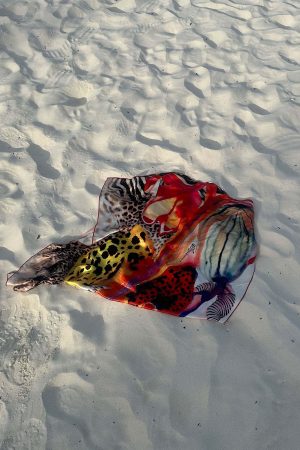 ROVENTE Jungle Bloom Backless Scarf Top