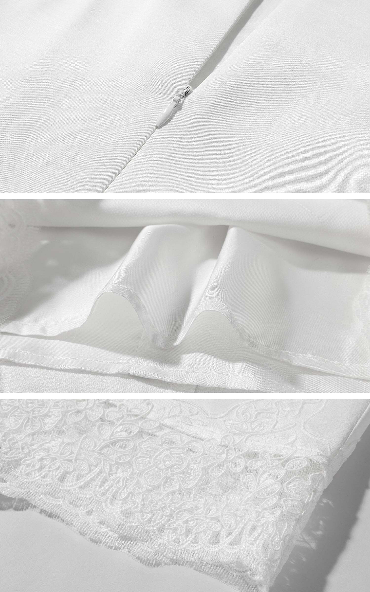 ROVENTE Lace Trim Satin Skirt Slim Midi ROVENTE Lace Trim Satin Skirt Slim Midi