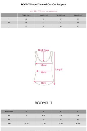 ROVENTE Lace-Trimmed Cut-Out Bodysuit
