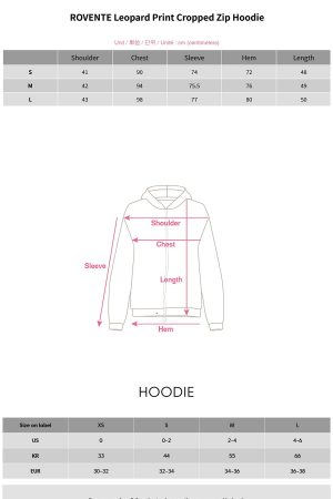 ROVENTE Leopard Print Cropped Zip Hoodie