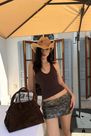 ROVENTE Leopard Sequin Micro Skirt