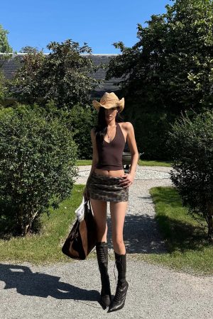 ROVENTE Leopard Sequin Micro Skirt