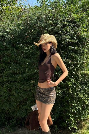 ROVENTE Leopard Sequin Micro Skirt