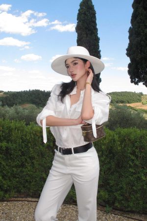 ROVENTE Linen Utility Shirt with Epaulettes and Patch Pockets