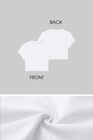 ROVENTE Micro Ribbed Cropped Tee