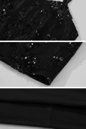 ROVENTE Midnight Glimmer Sequin Dress