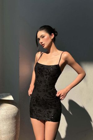 ROVENTE Midnight Glimmer Sequin Dress