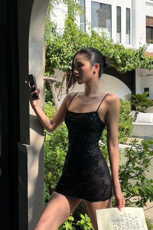 ROVENTE Midnight Glimmer Sequin Dress