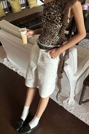 ROVENTE Minimalist White Tailored Bermudas