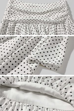 ROVENTE Polka Dot Halter Top & Skirt Set