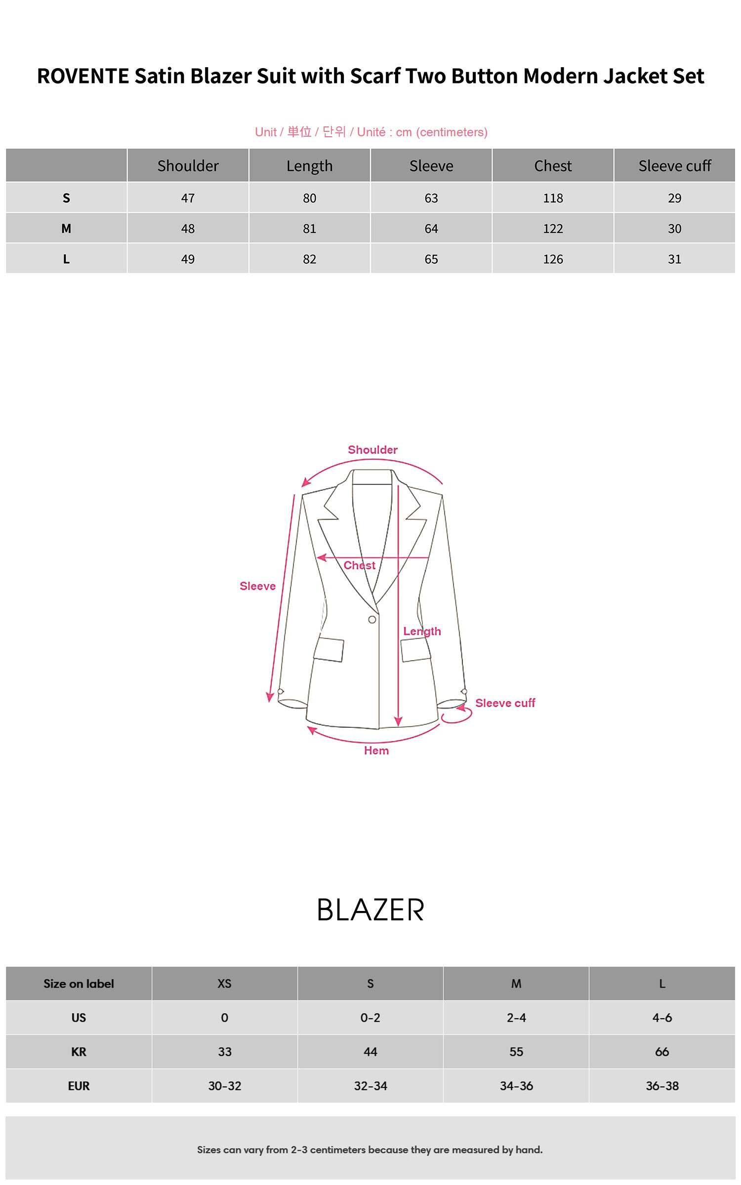 ROVENTE Satin Blazer Suit with Scarf Two Button Modern Jacket Set ROVENTE Satin Blazer Suit with Scarf Two Button Modern Jacket Set