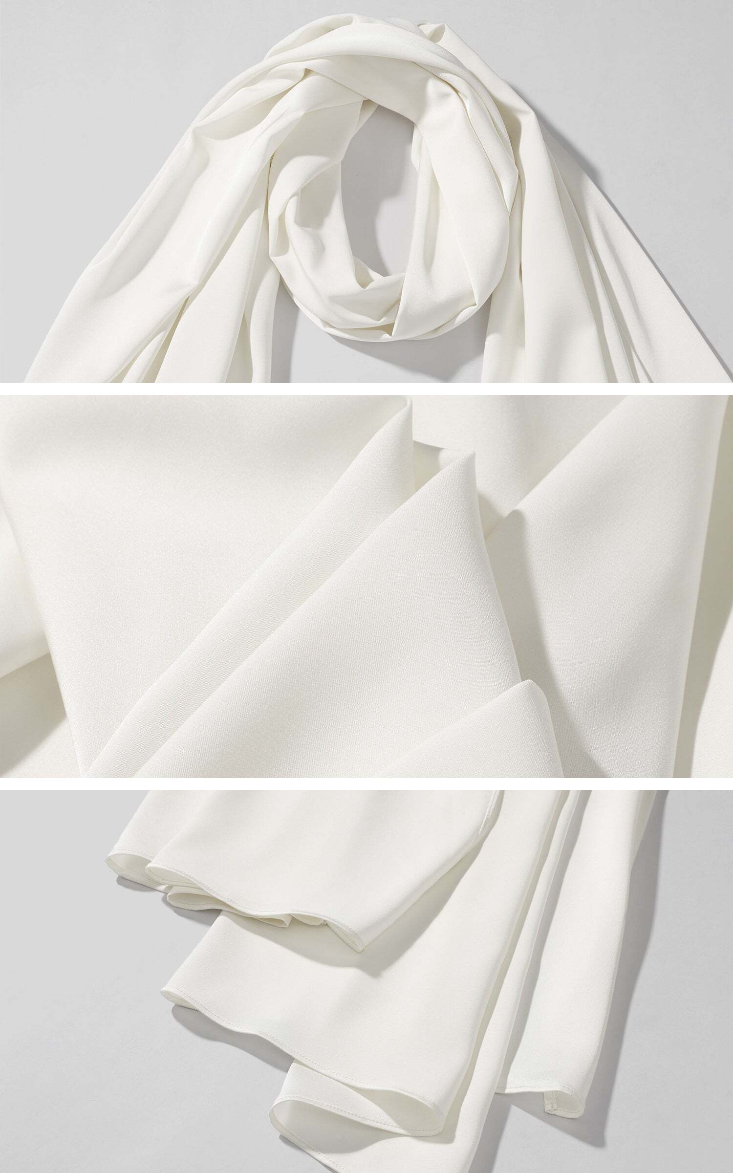 ROVENTE Satin Blazer Suit with Scarf Two Button Modern Jacket Set ROVENTE Satin Blazer Suit with Scarf Two Button Modern Jacket Set