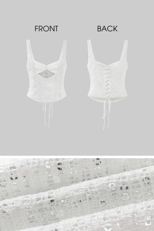 ROVENTE Satin Lace Tank & Mermaid Skirt Set