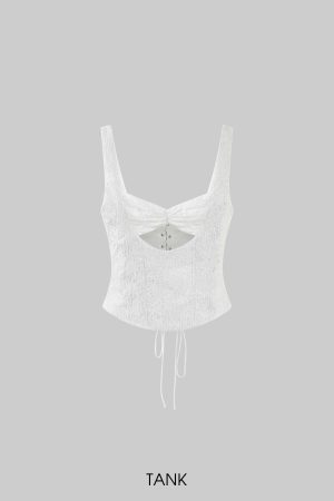 ROVENTE Satin Lace Tank & Mermaid Skirt Set