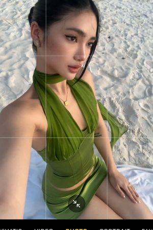 ROVENTE Satin Mesh-Drape Halter Top & Micro Mini Skirt Set