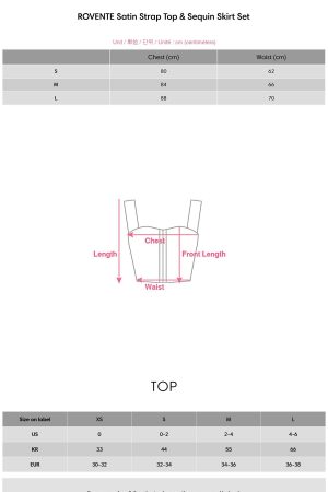 ROVENTE Satin Strap Top & Sequin Skirt Set
