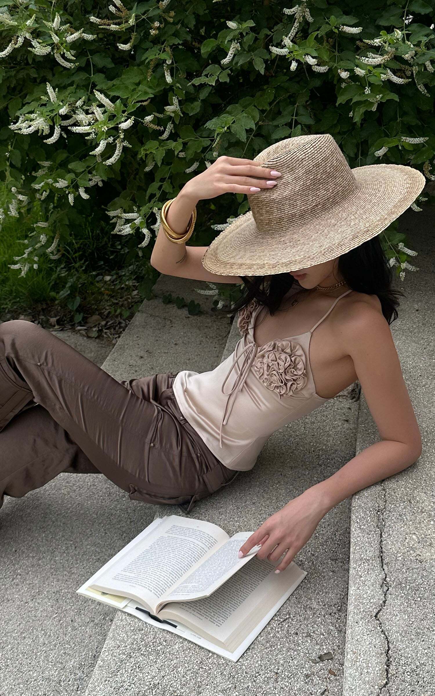 ROVENTE Satin Utility Flare Pants ROVENTE Satin Utility Flare Pants