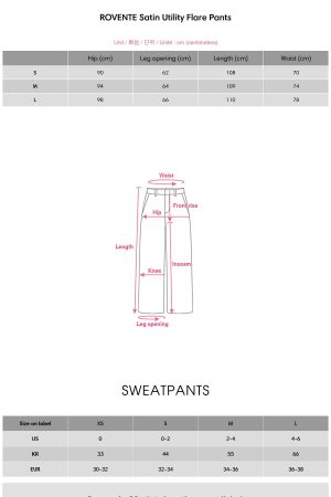 ROVENTE Satin Utility Flare Pants