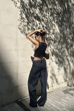 ROVENTE Sculpted Balloon Denim Trousers