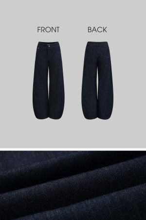 ROVENTE Sculpted Balloon Denim Trousers